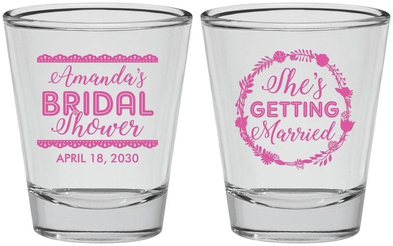 Personalized Bridal Shower Shot Glasses - She's Getting Married | 100003