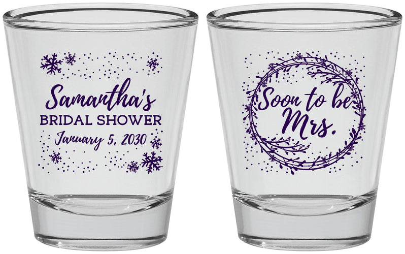 Personalized Bridal Shower Shot Glasses - Soon To Be Mrs | 100004