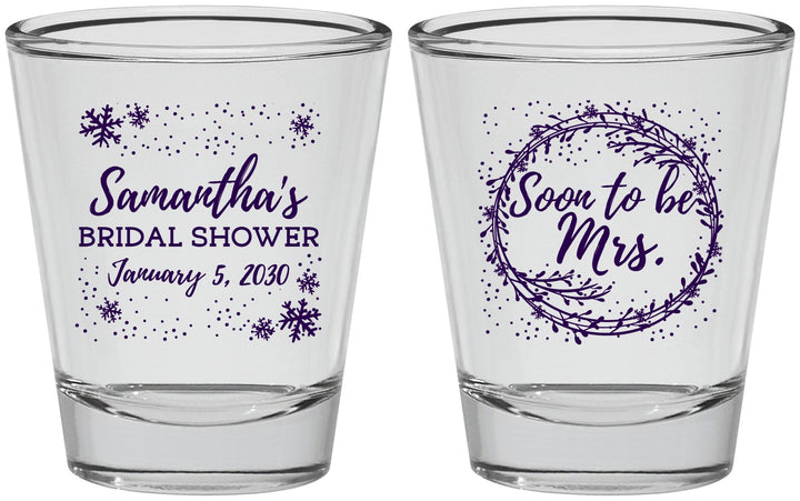 Personalized Bridal Shower Shot Glasses - Soon To Be Mrs | 100004