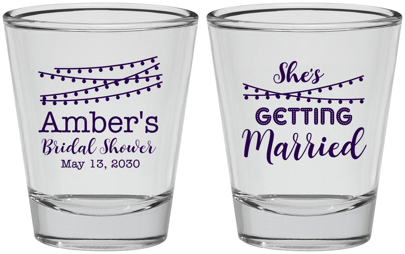 Personalized Bridal Shower Shot Glasses - She's Getting Married | 100008
