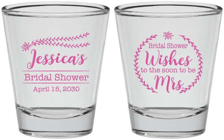Personalized Bridal Shower Shot Glasses - Soon To Be Mrs | 100009