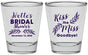 Personalized Bridal Shower Shot Glasses - Kiss The Miss Goodbye | 100010