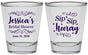Personalized Bridal Shower Shot Glasses - Sip Sip Hooray | 100016