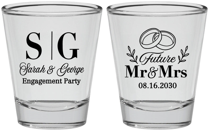 Personalized Engagement Shot Glasses - Future Mr And Mrs | 10002