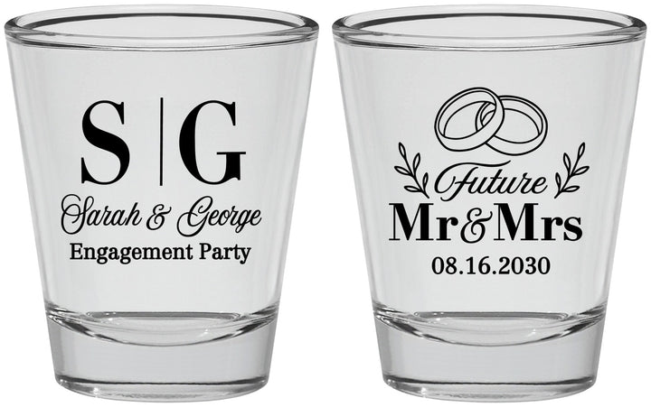 Personalized Engagement Shot Glasses - Future Mr And Mrs | 10002