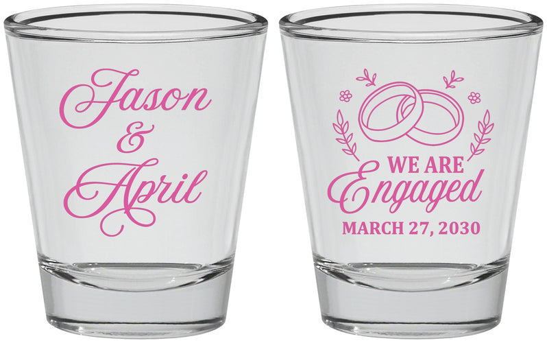 Personalized Engagement Shot Glasses - We Are Engaged | 10003