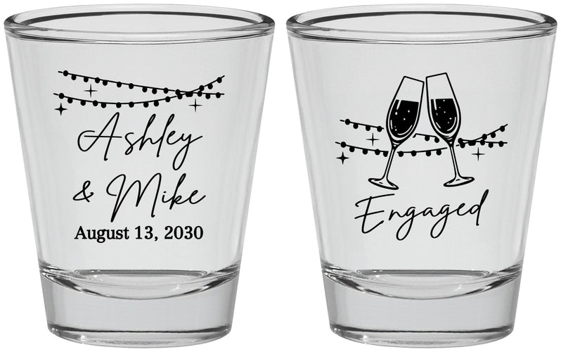Personalized Engagement Shot Glasses - Engaged | 10007