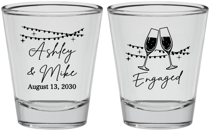 Personalized Engagement Shot Glasses - Engaged | 10007