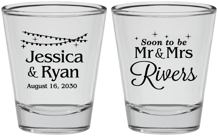 Personalized Engagement Shot Glasses - Soon To Be Mr And Mrs | 10008