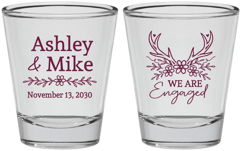 Personalized Engagement Shot Glasses - We Are Engaged | 10009