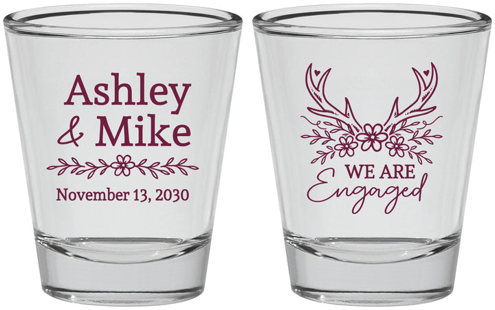 Personalized Engagement Shot Glasses - We Are Engaged | 10009