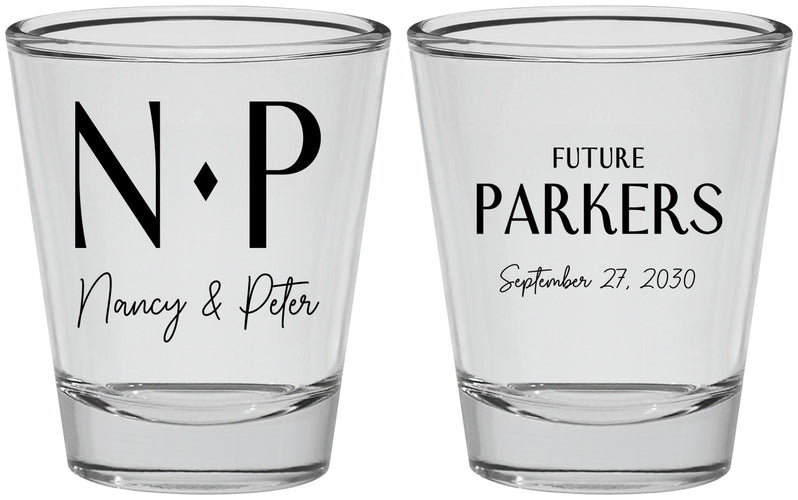 Personalized Engagement Shot Glasses - Future | 10010