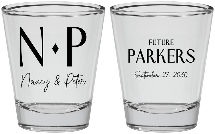Personalized Engagement Shot Glasses - Future | 10010