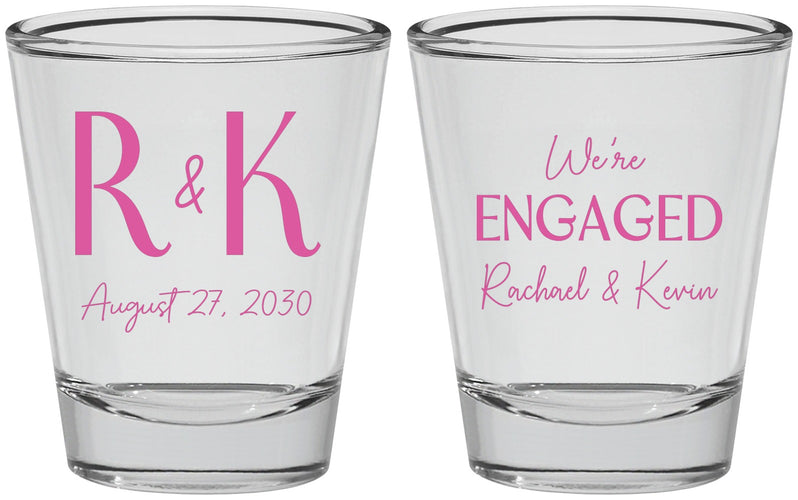 Personalized Engagement Shot Glasses - We Are Engaged | 10011