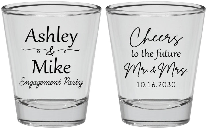 Personalized Engagement Shot Glasses - Future Mr And Mrs | 10014
