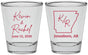 Personalized Wedding Shot Glasses - Arkansas | 103