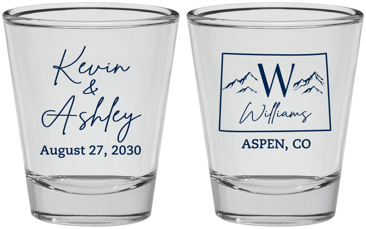 Personalized Wedding Shot Glasses - Colorado | 105