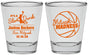 Personalized Bar Mitzvah Shot Glasses - 13th Birthday Basketball | 110000