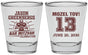 Personalized Bar Mitzvah Shot Glasses - 13th Birthday Football | 110002