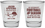 Personalized Bar Mitzvah Shot Glasses - 13th Birthday Football | 110003