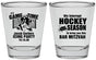 Personalized Bar Mitzvah Shot Glasses - 13th Birthday Hockey | 110006
