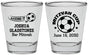 Personalized Bar Mitzvah Shot Glasses - 13th Birthday Soccer | 110008