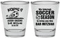 Personalized Bar Mitzvah Shot Glasses - 13th Birthday Soccer | 110009