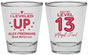 Personalized Bar Mitzvah Shot Glasses - 13th Birthday Video Game | 110014