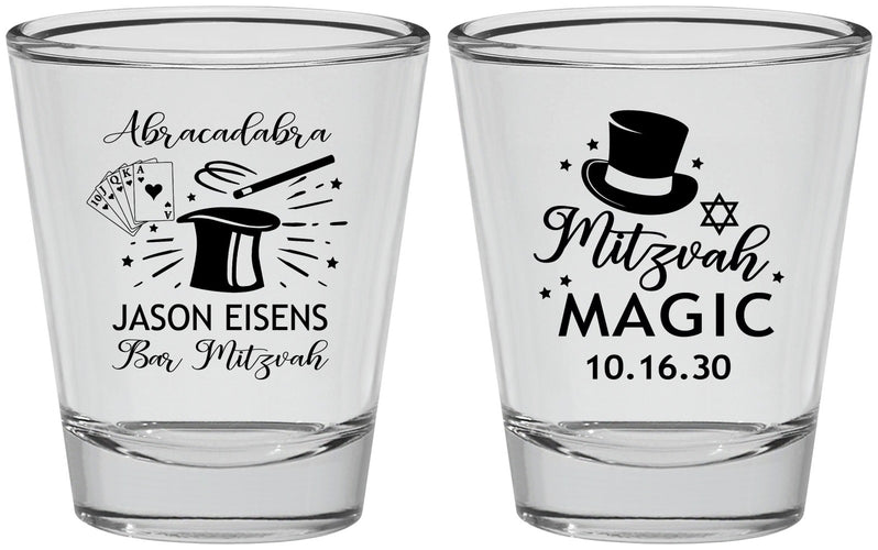 Personalized Bar Mitzvah Shot Glasses - 13th Birthday Magic | 110015