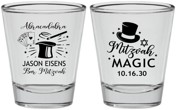 Personalized Bar Mitzvah Shot Glasses - 13th Birthday Magic | 110015