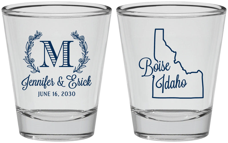 Personalized Wedding Shot Glasses - Idaho | 111
