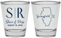 Personalized Wedding Shot Glasses - Illinois | 112