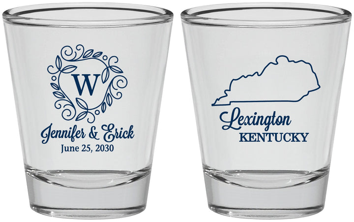 Personalized Wedding Shot Glasses - Kentucky | 116