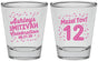 Personalized Bat Mitzvah Shot Glasses - 12th Birthday Mazel Tov | 120007