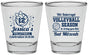 Personalized Bat Mitzvah Shot Glasses - 12th Birthday Volleyball | 120016