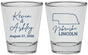 Personalized Wedding Shot Glasses - Nebraska | 126