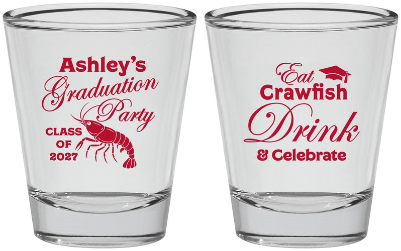 Personalized Graduation Shot Glasses - Class Of 2027 Crawfish Boil | 130000