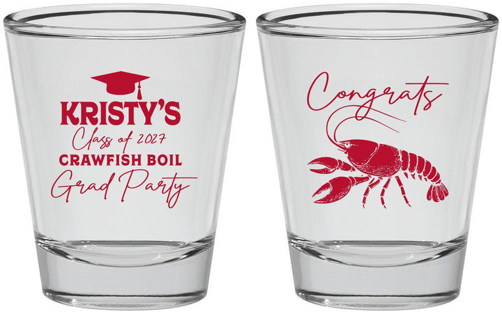 Personalized Graduation Shot Glasses - Class Of 2027 Crawfish Boil | 130003