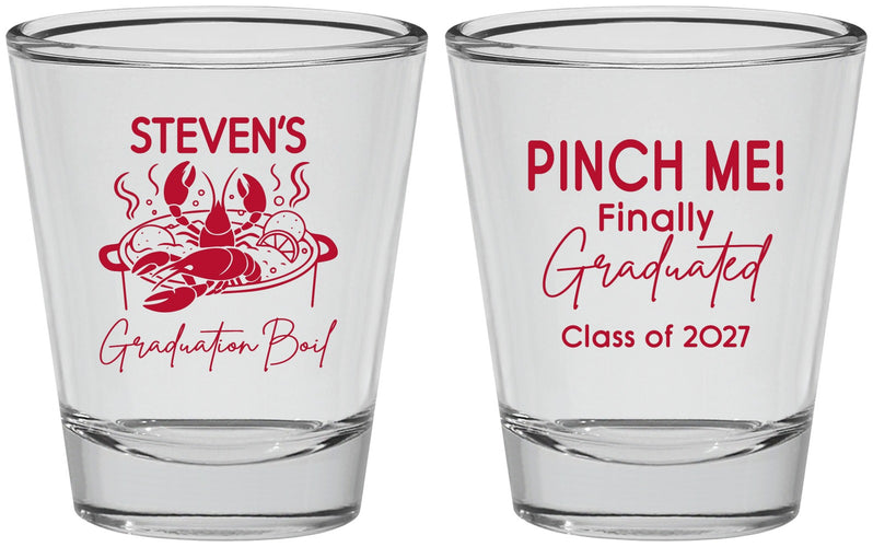 Personalized Graduation Shot Glasses - Class Of 2027 Crawfish Boil | 130004