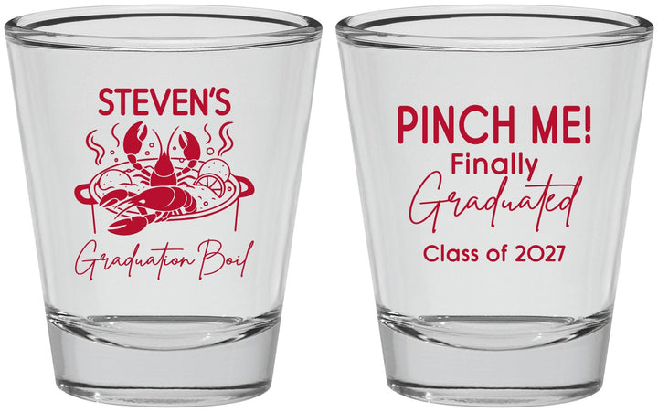 Personalized Graduation Shot Glasses - Class Of 2027 Crawfish Boil | 130004