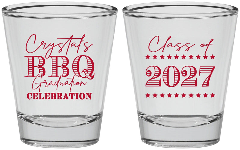 Personalized Graduation Shot Glasses - Class Of 2027 Bbq | 130005