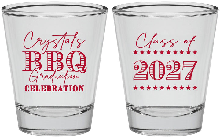 Personalized Graduation Shot Glasses - Class Of 2027 Bbq | 130005