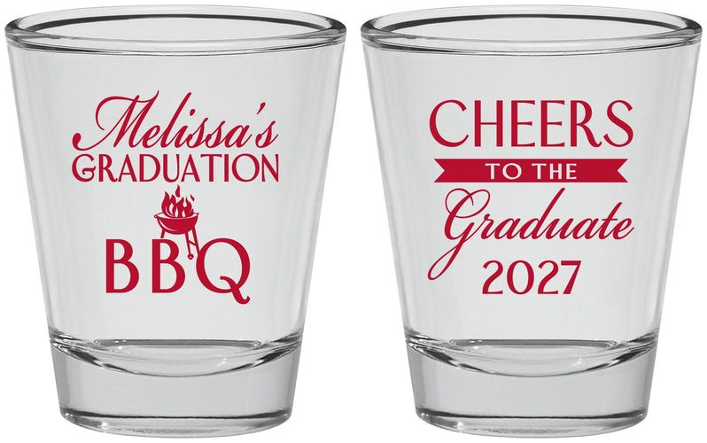 Personalized Graduation Shot Glasses - Class Of 2027 Bbq | 130006