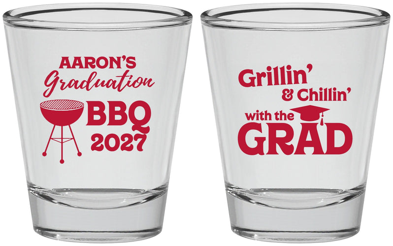 Personalized Graduation Shot Glasses - Class Of 2027 Bbq | 130007