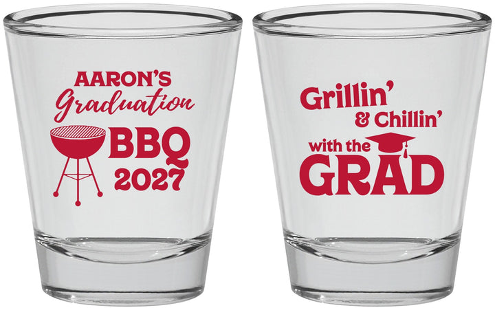 Personalized Graduation Shot Glasses - Class Of 2027 Bbq | 130007