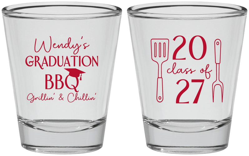 Personalized Graduation Shot Glasses - Class Of 2027 Bbq | 130008