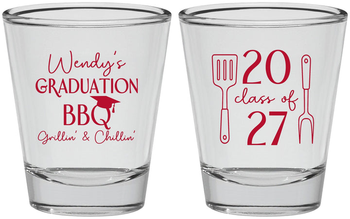 Personalized Graduation Shot Glasses - Class Of 2027 Bbq | 130008