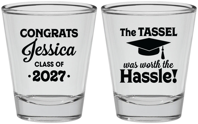 Personalized Graduation Shot Glasses - Class Of 2027 Tassel Hassel | 130012