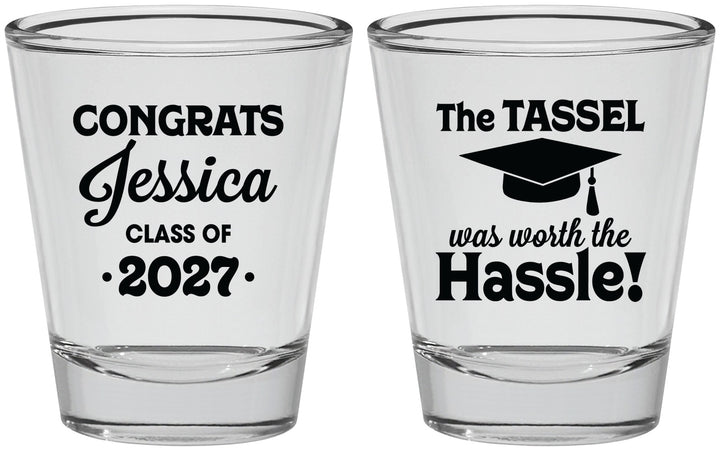 Personalized Graduation Shot Glasses - Class Of 2027 Tassel Hassel | 130012