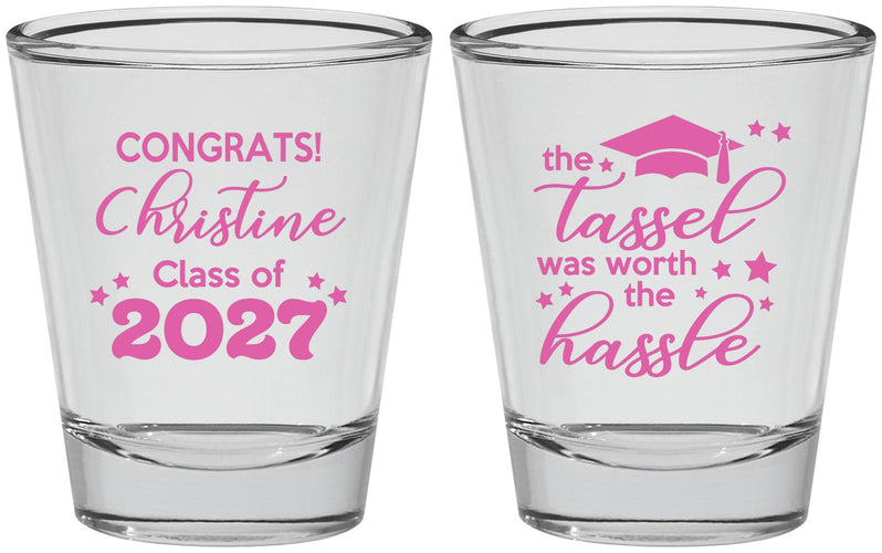 Personalized Graduation Shot Glasses - Class Of 2027 Tassel Hassel | 130013